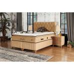 Tutku Yatak Fluffy Pedli Torba ve Mini Paket Yaylı Omurga Destekli Yatak Seti Yatak+Baza+Başlık 90X190 - 90 x 190 cm