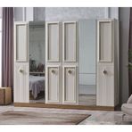Tutku Yatak Handel 6 Kapaklı Aynalı Modern Gardrop / Dolap 261 Cm