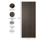TUTKUNLAR PANEL Akustik Duvar Paneli Çıtalı MDF Ahşap Ses Yalıtımlı Dekoratif Duvar Kaplama Slat Wall Panel Keçeli TV Arkası Dekor Kaplama 100x280 cm Koyu Ceviz