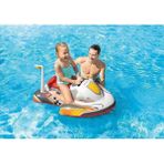 Tutmalı Jetski Binici - Çocuk Şişme Jet Ski - Deniz Binici Motor - Havuz Binici Jetski 117X77 Cm. - 0 - 3 Yaş - Açık Gri