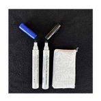 TutturX Mavi-Siyah Yazı Tahtası Kalemi 2 Adet Silgi Hediyeli 0.4 mm Renkli Tebeşir