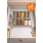 TutturX Organizer Pleksi Şeffaf Stand Baharatlık Standı Çekmece İçi Düzenleyici 25x10cm/2 ADET/