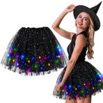 Tütü etek, LED, tütü kostüm altlıkları, yetişkinler için, gençler, mini etek, LED ışıklı, prenses tütüsü, bale eteği, karnaval kostümü, tül etek, rahat