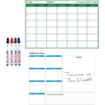 Tutunabilir Kağıt Aylık Planlayıcı - Haftalık Planlayıcı Takvim - 4 Lü Kalem Set Yazı Tahtası Akıllı Kağıt Tahta
