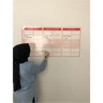 Tutunabilir Kağıt Kanban Planlayıcı Takvim Planner Yazı Tahtası Akıllı Kağıt Tahta + Kalem 100 x 52 cm