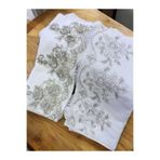 TUTUYA TEXTIL 2 Li Fransız Güpürlü Çeyizlik 50x90 Kadife El ve Yüz Havlusu Dantelli Havlu