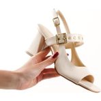 Tuuba Shoes Kadın Kalın Topuklu Sandalet TUBA150Y06B - Ten