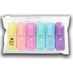 Tuuverse Vtk Fosforlu Kalem Mini 6 'lı Set - Renkli
