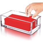 Tuva Reklam Şeffaf Pleksi Peçetelik Mutfak Masa Yemek Organizer/ Şık, Pratik, Kullanışlı - 0,5 lt