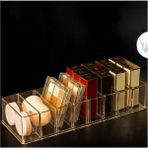 Tuva Reklam Takılıp Çıkarılabilir Bölmeli Makyaj Bakım Kutusu / Makyaj Organizeri ( Şeffaf Pleksi ) - 1 Adet - 32 x 10 cm, h: 5 cm