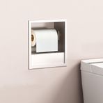 Tuvalet Kağıdı Tutacağı ve Çöp Kovası ile Bu Paslanmaz Çelik Duş Rafı - Banyo, Mutfak, Oturma Odası Depolama Çözümü için Modern Duvara Monte Nizer