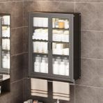 Tuvalet Üstü Banyo Depolama Dolabı - Akrilik Kapılı Duvara Monte Metal Düzenleyici, Zımbalamayan Tasarım, Toz Geçirmez Tuvalet Rafı, Havlu Çubuğu, 2/3/4 Katman, Karbon Çelik Çerçeve