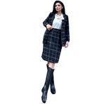 Tüvit Ceket Etek Takımı (Siyah, 2XL-3XL)