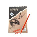 tuvval ESKİZ DEFTERİ A4 120GR 50 YAPRAK+ 2B KALEM HEDİYE