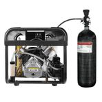 TUXING 4500 Psi Yüksek Basınçlı Hava Kompresörü, 6,8 L Karbon Fiber Tank PCP Havalı Tüfek Dolum İstasyonu, Dalış Tankı Çift Basınç Göstergeli Şarj Cihazı, Paintball, Dalış ve Fotoğrafçılık için