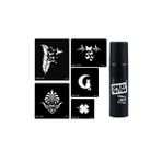 Tüy ve Kelebek Spray Tattoo Geçici Sprey Dövme Seti