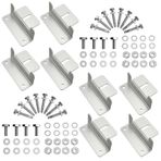 Tuykay 8'li set güneş paneli montaj braketi Z braket seti, somun ve cıvatalı, alüminyum alaşım güneş paneli montaj donanımı, karavan, römork, tekne, yat, duvar ve diğer kapalı gird çatı montajı için