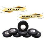 Tüylü Bez Bant Elektrik Kablo Bandı 19 mm x 15 Metre 8 Adet - Siyah