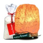 Tuzcu Ahmet Beyaz Tuzdan Yapılmış 2-3 Kg Tuz Lambası 1 Kg Kristal Kaya Tuzu Hediyeli