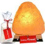 Tuzcu Ahmet Beyaz Tuzdan Yapılmış 3-4 kg Tuz Lamba Kaya Tuzu Hediyeli - Sarı