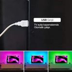 Tv Arkası Animasyonlu Rgb Şerit Led Seti Kumandalı 3 Metre - - 5V Usb Girişli