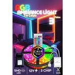 Tv Arkası Yatak Çocuk Odası Mutfak Salon Rgb Şerit Led Tak Çalıştır Kumandalı 3 Metre Animasyon