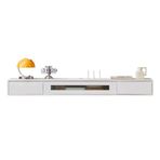 TV Dolabı Modern Basit Küçük Daire Tv Dolabı, duvara monte Eğlence Merkezi, depolama Dolabı, TV Altında Yüzer Raf (Renk: Beyaz2, Boyut: 160cm)
