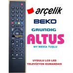 Tv Kumandası Led Lcd Uydulu Tv Cec Tuslu Beko Arcelık Altus Grund