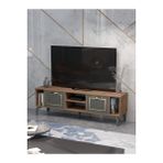 TV Sehpası 160 cm Modern Çok Amaçlı Dolaplı Raflı Televizyon Ünitesi Linya