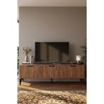 TV Sehpası 160 cm TV Ünitesi Kapaklı Modern Şık Minimal Salon Konsolu Royal 5093 Sepet