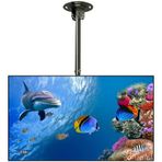 TV Tavan Braketi - Yüksekliği Ayarlanabilir Monitör Tavan Montajı, 32-60 inç LCD LED TV'ler için, 600x400 Kapasite 75kgs, L 1.5M,L 1.5M
