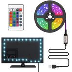 TV ve PC Arkası RGB Şerit LED Işık Seti - 3 Metre, USB Girişli, Kumandalı, 352 Renk Seçeneği, IP20 İç Mekan, 4W Düşük Enerji Tüketimi ct4566