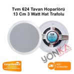 TVM 624 Hat Trafolu Alçıpan Tavan Hoparlörü