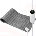 TVMALL Elektrikli ısıtma yastığı, 60 x 30 cm, otomatik kapanma, 10 ısıtma kademesi, 3 zamanlayıcı, sırt, boyun, omuz, karın için ısıtma pedleri
