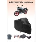 Tvs Raider 125 Uyumlu Siyah Motorsiklet Branda, Motor Örtüsü - Siyah, Arka Çanta ve Kilit Uyumsuz