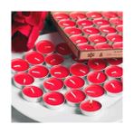 Tvshopmarket Tealight 100'lü Kırmızı Mum