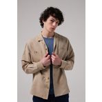 Tween Relaxed Fit Bej Keten-pamuk Karışımlı Kumaş Ceket
