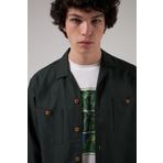 Tween Relaxed Fit Haki Tencel-keten Karışımlı Kumaş Ceket