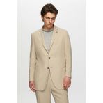 Tween Slim Fit Bej Düz %100 Keten Kumaş Ceket