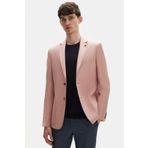 Tween Slim Fit Pembe %100 Keten Kumaş Ceket