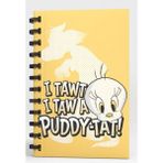 Tweety I Tawt I Taw A Puddy Tat Spiralli Defter Açık Sarı Çizgili