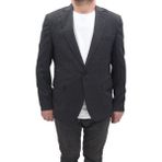 Twenhil Fistan Store Erkek Desenli Klasik Kesim Normal Kalıp Çift Düğme Blazer Ceket - 58 - Siyah