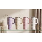 Twenkle 900 ml Pipetli ve Kulplu Termos Mug - 304 Kalite Paslanmaz Çelik Kişisel Matara