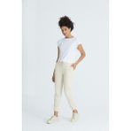 Twenty3 Kadın Basic 2 İplik Likralı Regular Fit Paçası Lastikli Eşofman Altı (Bej, XL)