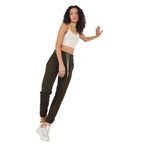 Twenty3 Kadın Basic 3 Iplik Şardonlu Paçası Lastikli Kalın Jogger Eşofman Altı - XL - Haki