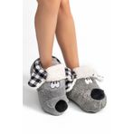 Twigy Dodo Kadın,garson Boy Hayvanlı Panduf Gri 36/41