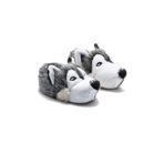 Twigy Husky Kadın, Garson Boy Hayvanlı Panduf Gri 36/41