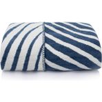 Twin Battaniye Soft Pamuklu Çift Kişilik Battaniye Mavi Krem 200 x 220 5035A - Mavi - Krem - 200 x 220 cm