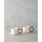 Twin Halo Seramik 2'li Kupa 184 ml Kırmızı - Lacivert - 2 Adet