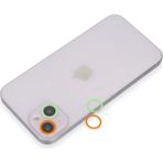 Twin Store Newface Apple iPhone 13 Renkli Kamera Lens Koruma Cam - Turuncu-Yeşil